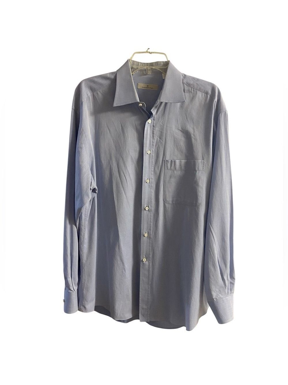 Ermenegildo Zegna Light Blue button front Shirt long sleeve Sz 42